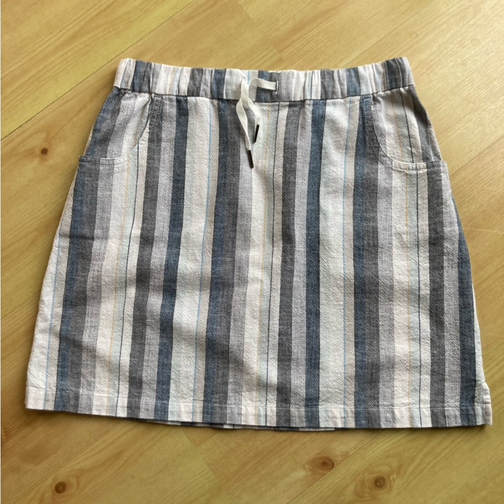 Aventura Brand Linen Striped Pull On Skirt Size Small - Great for Summer!